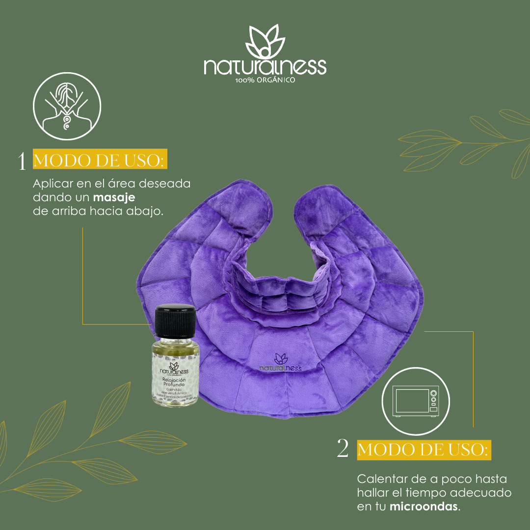 Foto 5 | Compresa Térmica Naturalness con Semillas y Plantas para Dolores de Cuello, Hombros y Espalda Baja Púrpura