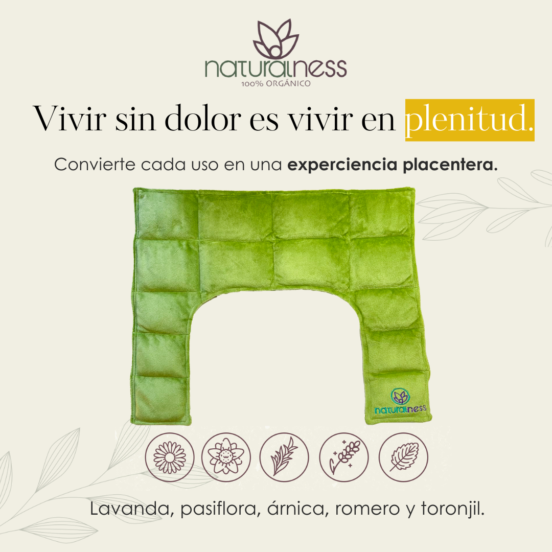 Foto 4 pulgar | Compresa Térmica Naturalness con Semillas y Plantas para Dolores de Cuello y Hombros Verde