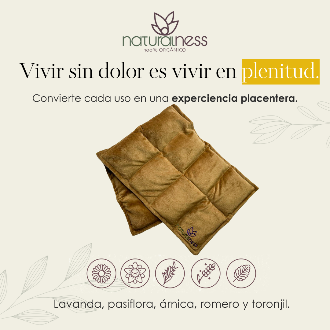 Foto 4 | Compresa Térmica Naturalness con Semillas y Plantas para Molestias de la Columna Dorado