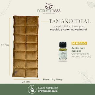 Foto 5 | Compresa Térmica Naturalness con Semillas y Plantas para Molestias de la Columna Dorado