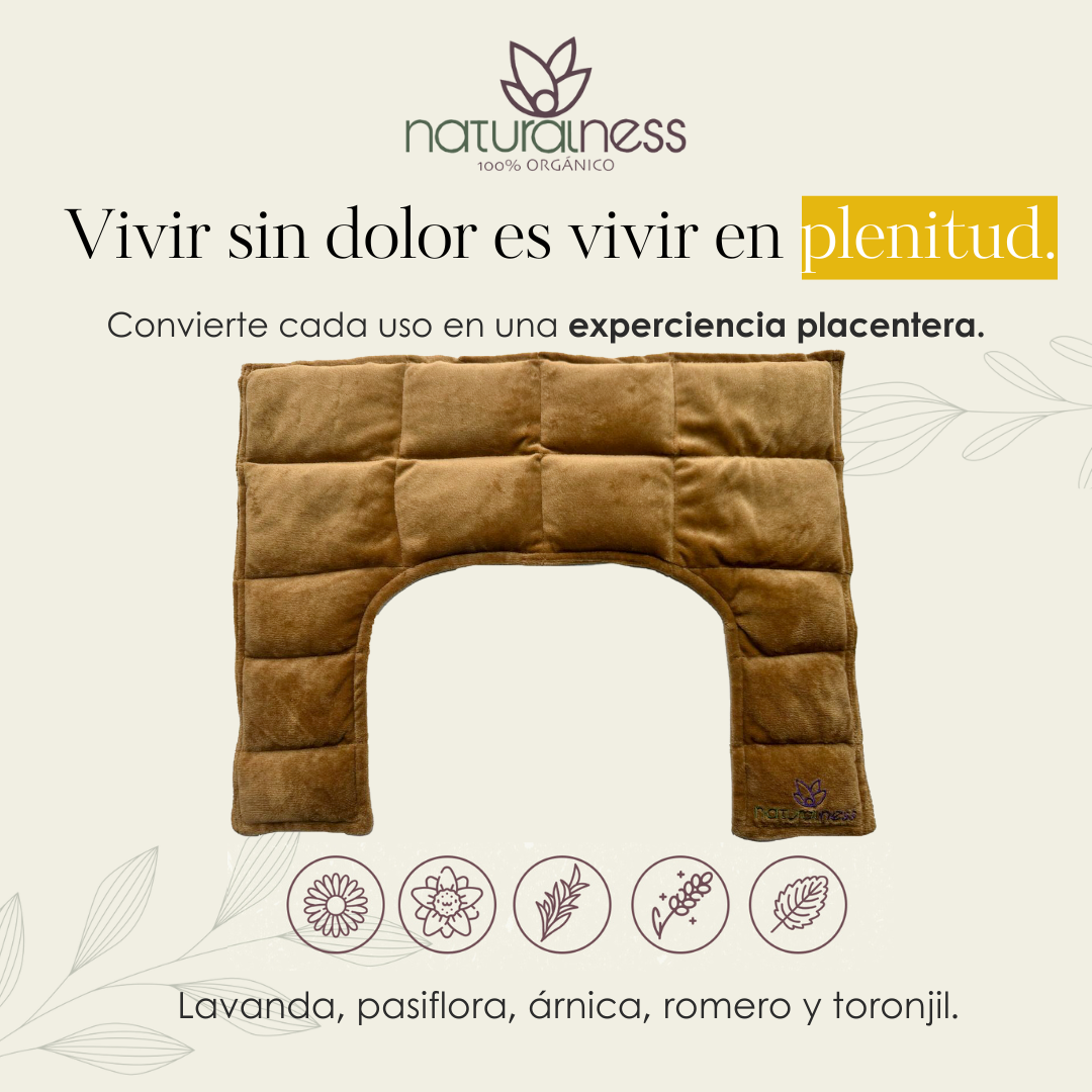 Foto 4 pulgar | Compresa Térmica Naturalness con Semillas y Plantas para Dolores de Cuello y Hombros Dorado