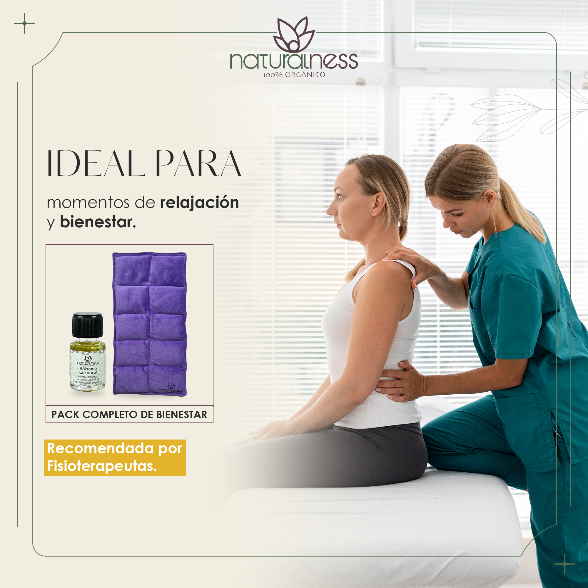 Foto 4 pulgar | Compresa Térmica Naturalness con Semillas y Plantas para Dolores Musculares Púrpura