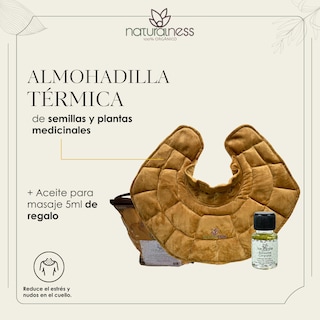 Foto 2 | Compresa Térmica Naturalness con Semillas y Plantas para Dolores de Cuello, Hombros y Espalda Baja Dorado