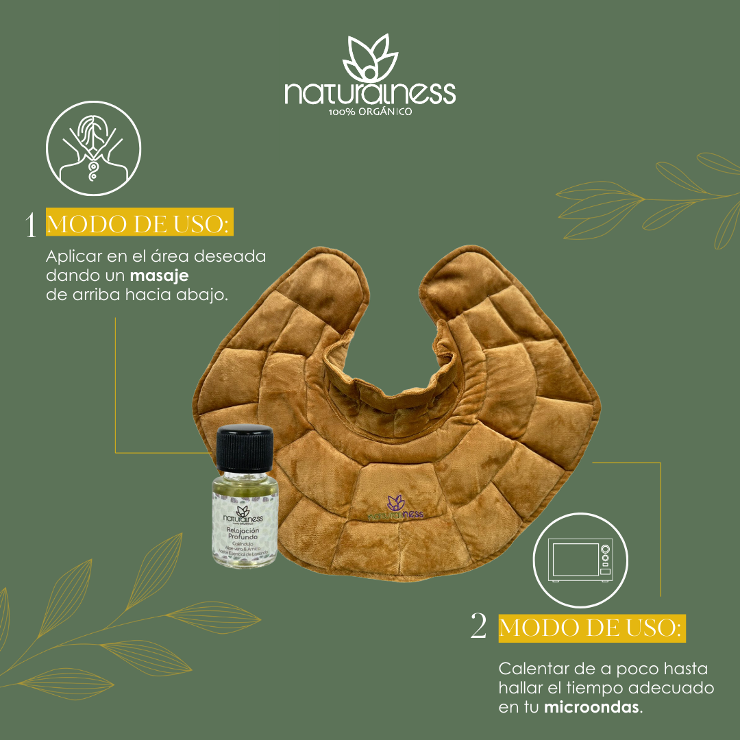 Foto 5 | Compresa Térmica Naturalness con Semillas y Plantas para Dolores de Cuello, Hombros y Espalda Baja Dorado