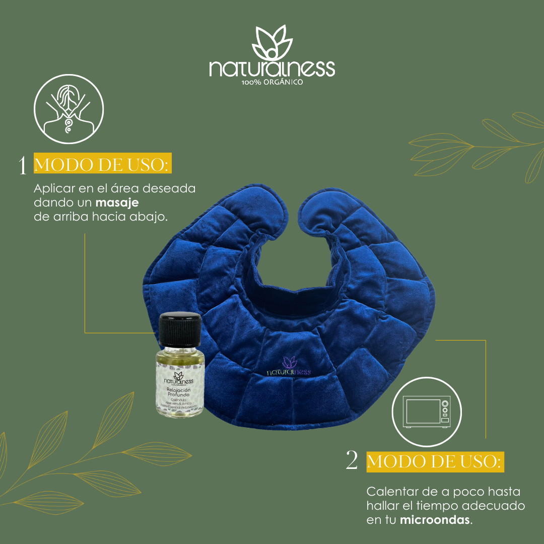 Foto 5 | Compresa Térmica Naturalness con Semillas y Plantas para Dolores de Cuello, Hombros y Espalda Baja Azul