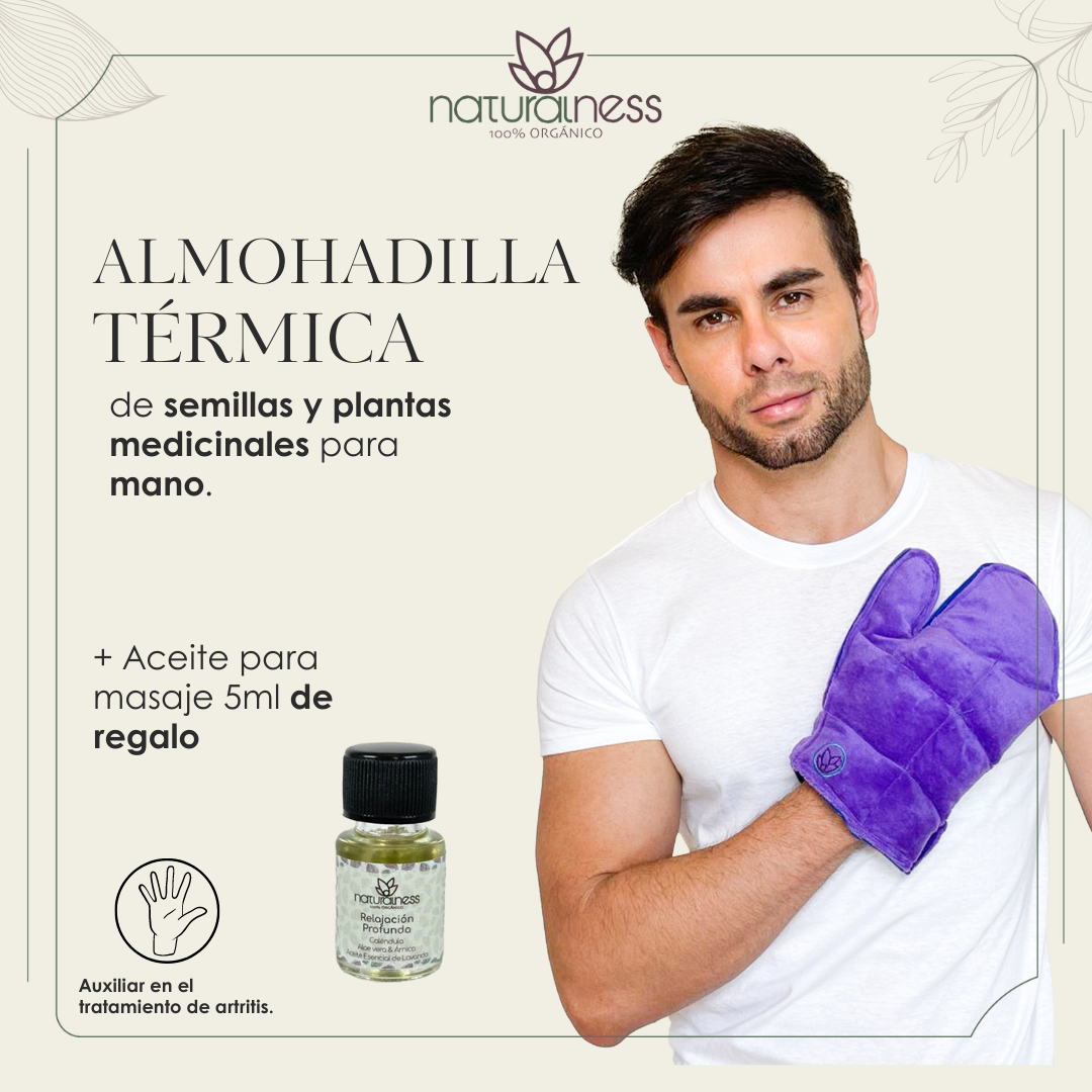 Foto 2 | Compresa Térmica Naturalness con Semillas y Plantas para Dolores de Mano Púrpura