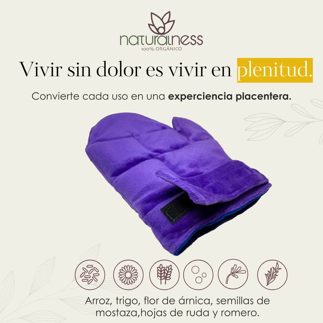 Foto 4 pulgar | Compresa Térmica Naturalness con Semillas y Plantas para Dolores de Mano Púrpura