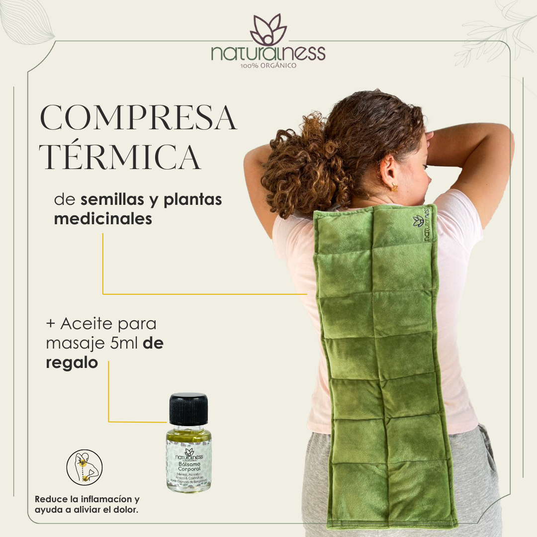 Foto 2 | Compresa Térmica  Naturalness con Semillas y Plantas para Molestias de la Columna Verde