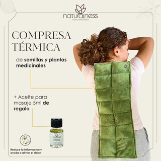 Foto 2 | Compresa Térmica Naturalness con Semillas y Plantas para Molestias de la Columna Verde