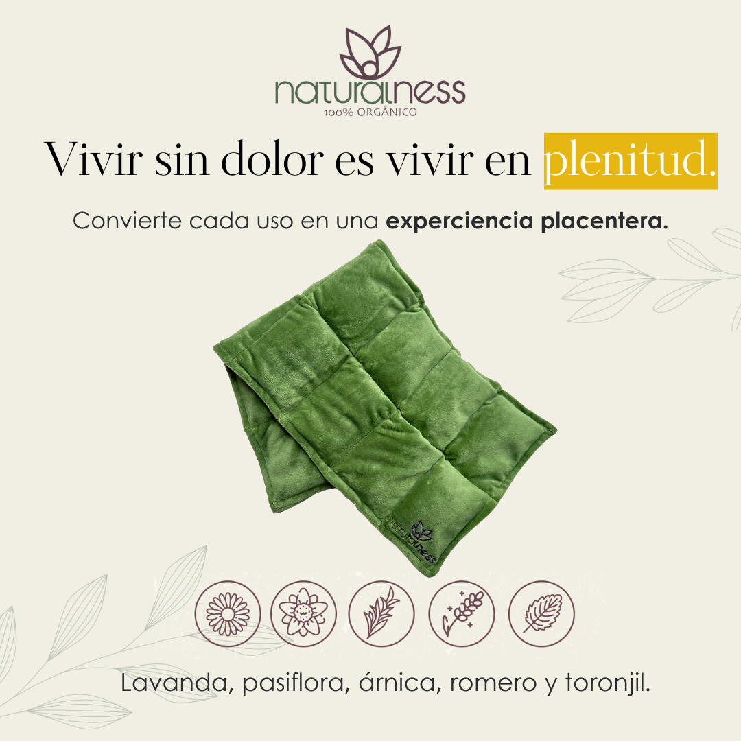 Foto 5 pulgar | Compresa Térmica  Naturalness con Semillas y Plantas para Molestias de la Columna Verde