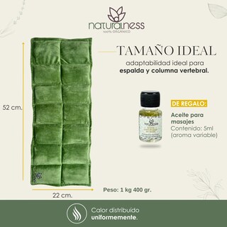 Foto 5 | Compresa Térmica Naturalness con Semillas y Plantas para Molestias de la Columna Verde