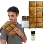 Compresa Térmica Naturalness con Semillas y Plantas para Dolores Musculares Dorado