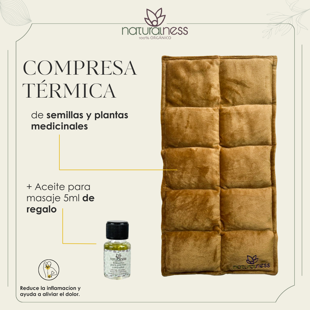 Foto 2 | Compresa Térmica  Naturalness con Semillas y Plantas para Dolores Musculares Dorado