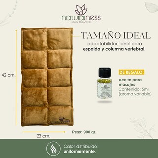 Foto 5 | Compresa Térmica Naturalness con Semillas y Plantas para Dolores Musculares Dorado
