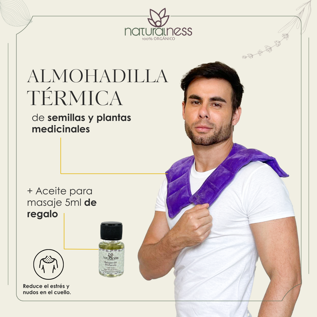 Foto 2 | Compresa Térmica Naturalness con Semillas y Plantas para Dolores de Cuello y Hombros Púrpura