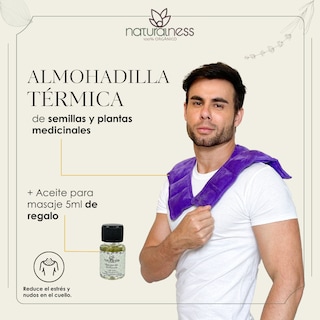 Foto 2 | Compresa Térmica Naturalness con Semillas y Plantas para Dolores de Cuello y Hombros Púrpura