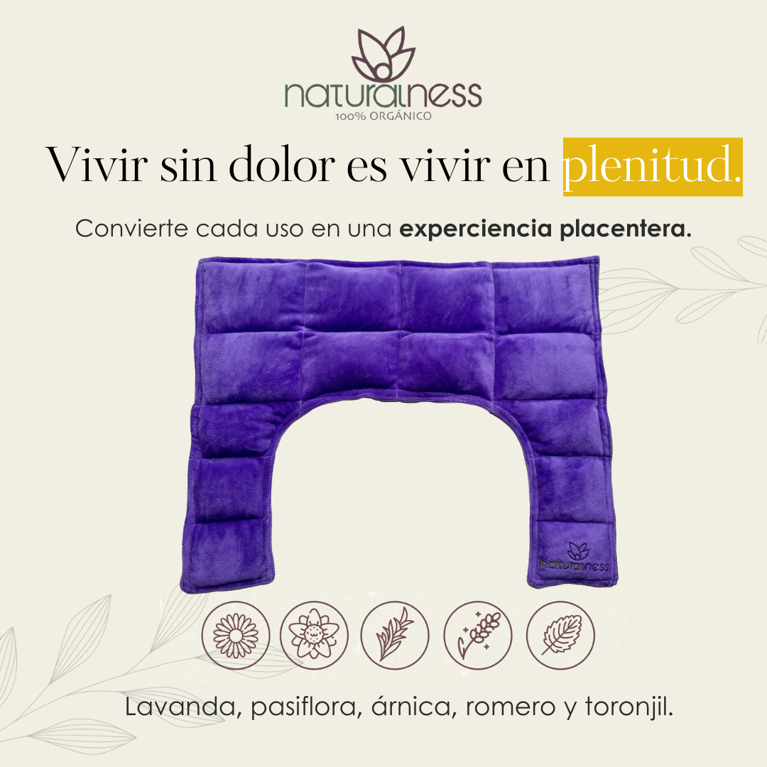 Foto 4 pulgar | Compresa Térmica Naturalness con Semillas y Plantas para Dolores de Cuello y Hombros Púrpura