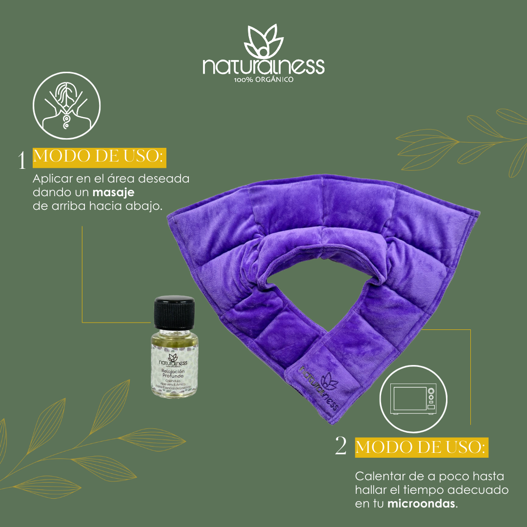 Foto 5 | Compresa Térmica Naturalness con Semillas y Plantas para Dolores de Cuello y Hombros Púrpura