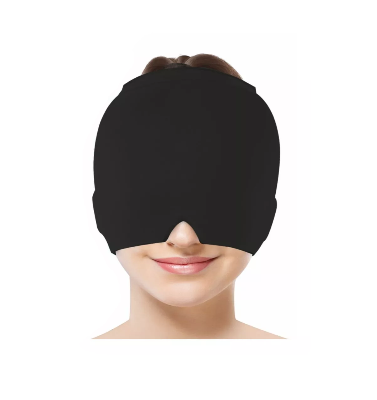 Gorro para Migraña de Gel con Compresión Fría y Caliente Negro