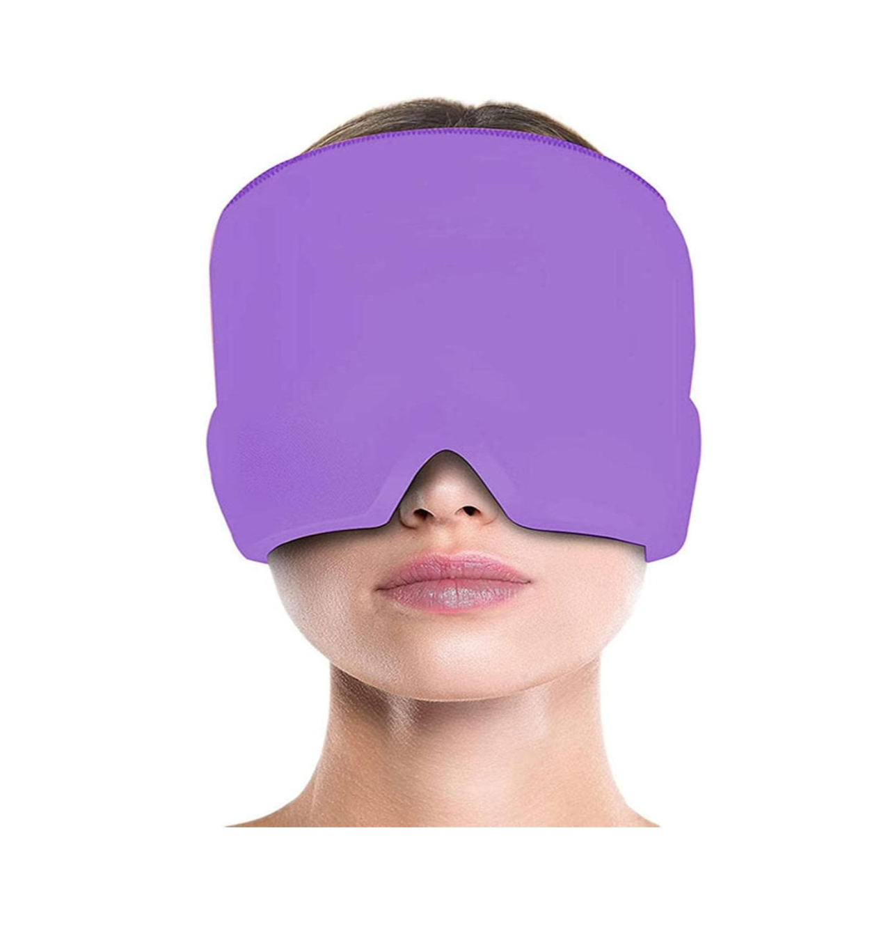 Gorro de Gel para Migraña con Compresión Fría y Caliente Purpura