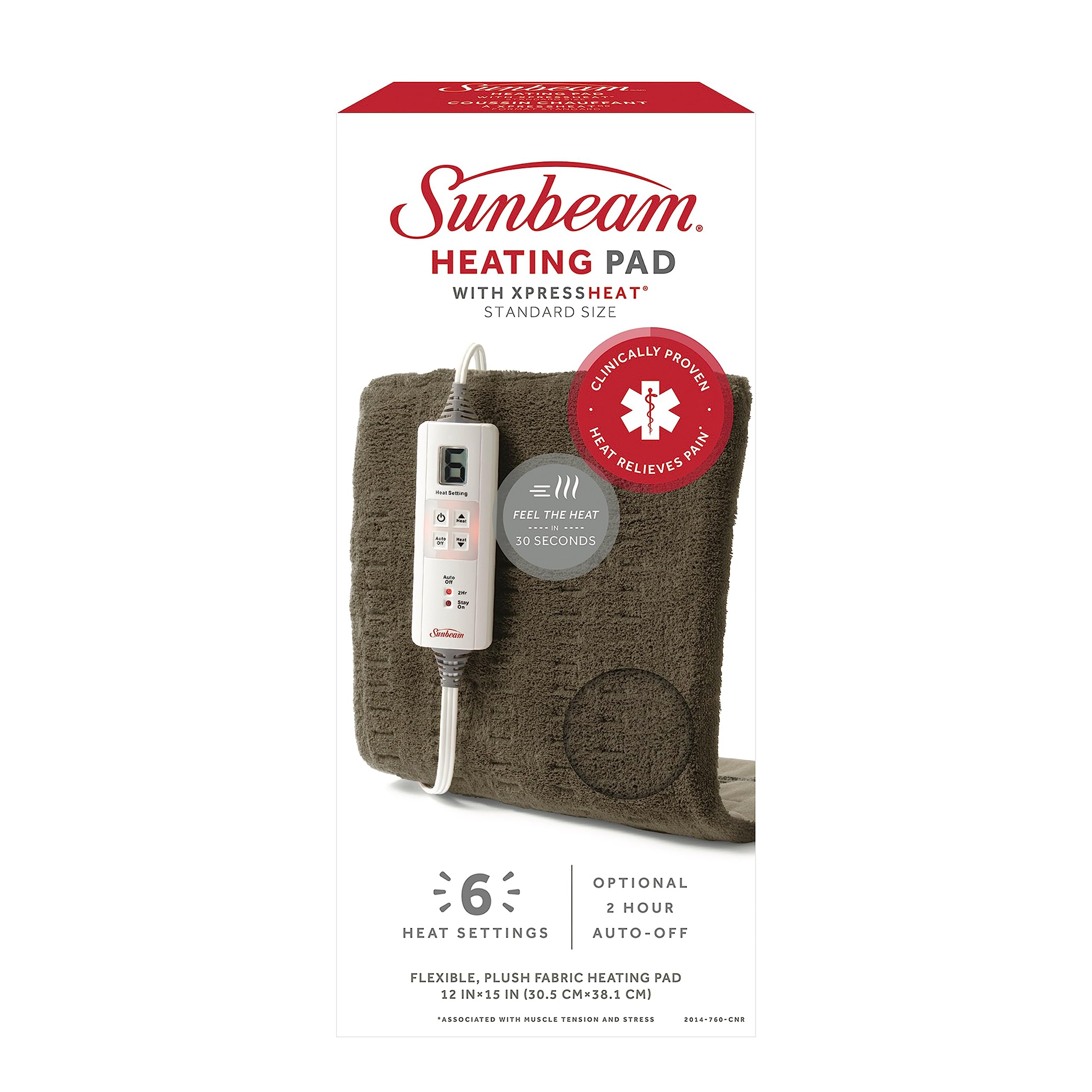 Foto 5 pulgar | Almohadilla Térmica Sunbeam Premium Xpresshet Technology Brown - Venta Internacional.