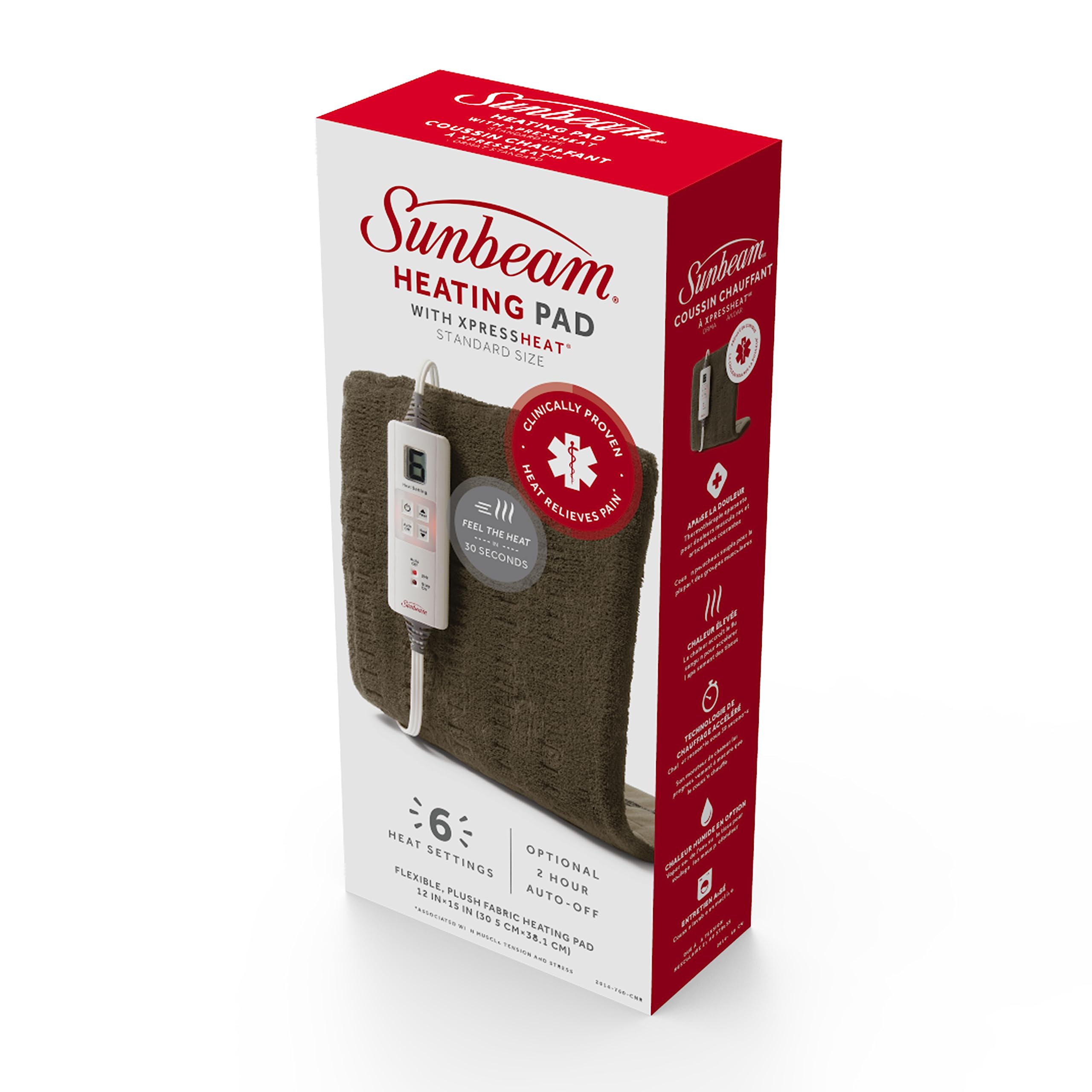 Foto 5 | Almohadilla Térmica Sunbeam Premium Xpresshet Technology Brown - Venta Internacional.