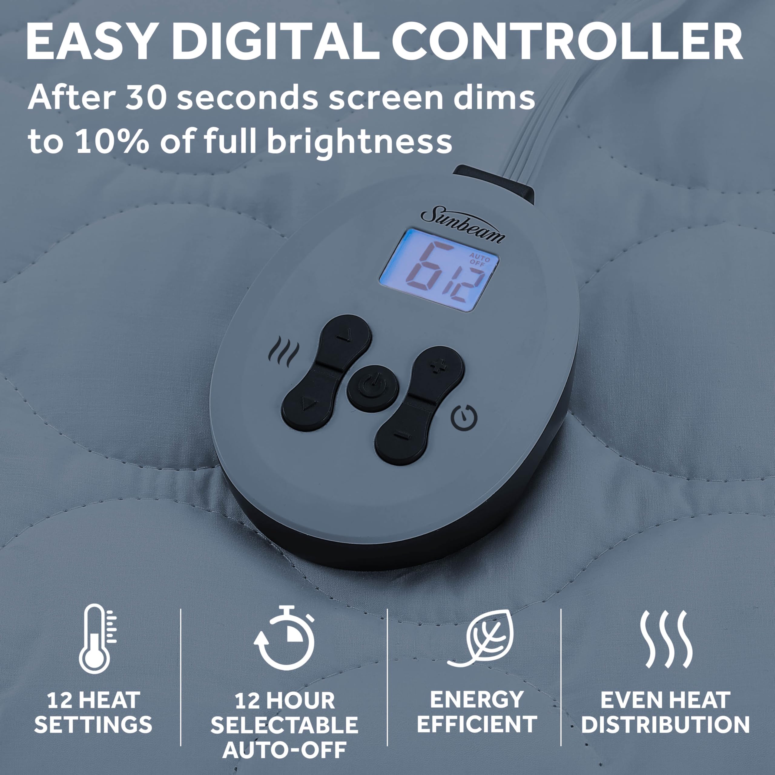 Foto 5 pulgar | Funda de Colchón Eléctrico con Calefacción Sunbeam King Size 12 Heat Set - Venta Internacional
