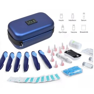 Foto 3 | Estuche De Viaje Con Enfriador De Insulina Con Termómetro Eo Safe Imports Esi-16598 Azul