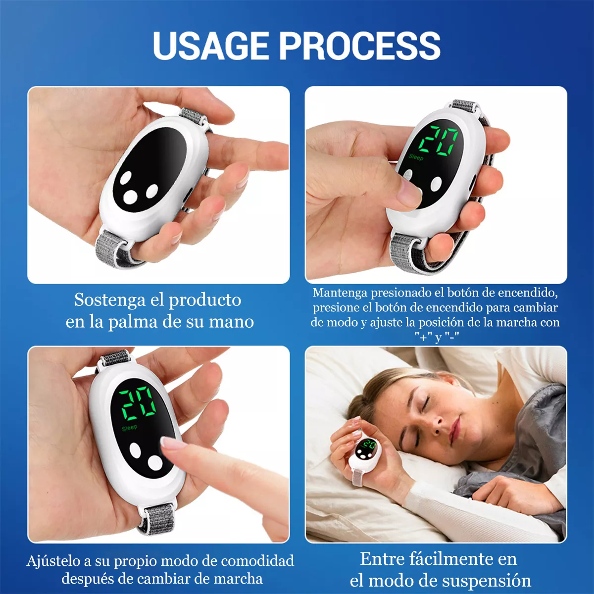 Foto 5 pulgar | Neurocontrol Ansiedad Pazmental Ayuda Recargable Para Dormir Blanco