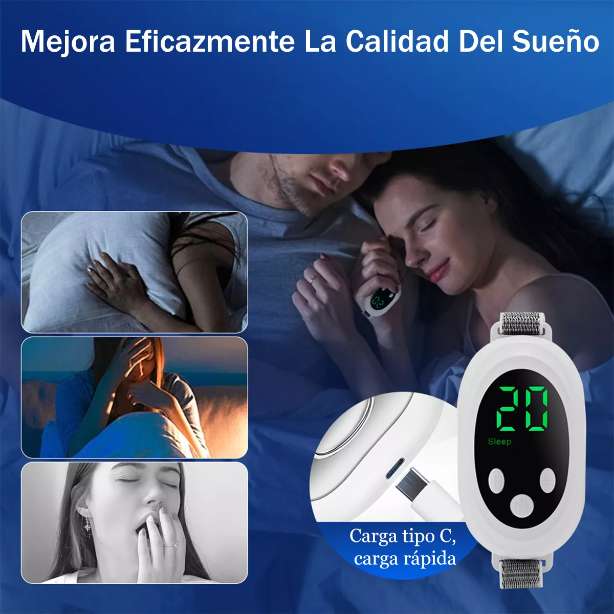 Foto 7 pulgar | Neurocontrol Ansiedad Pazmental Ayuda Recargable Para Dormir Blanco