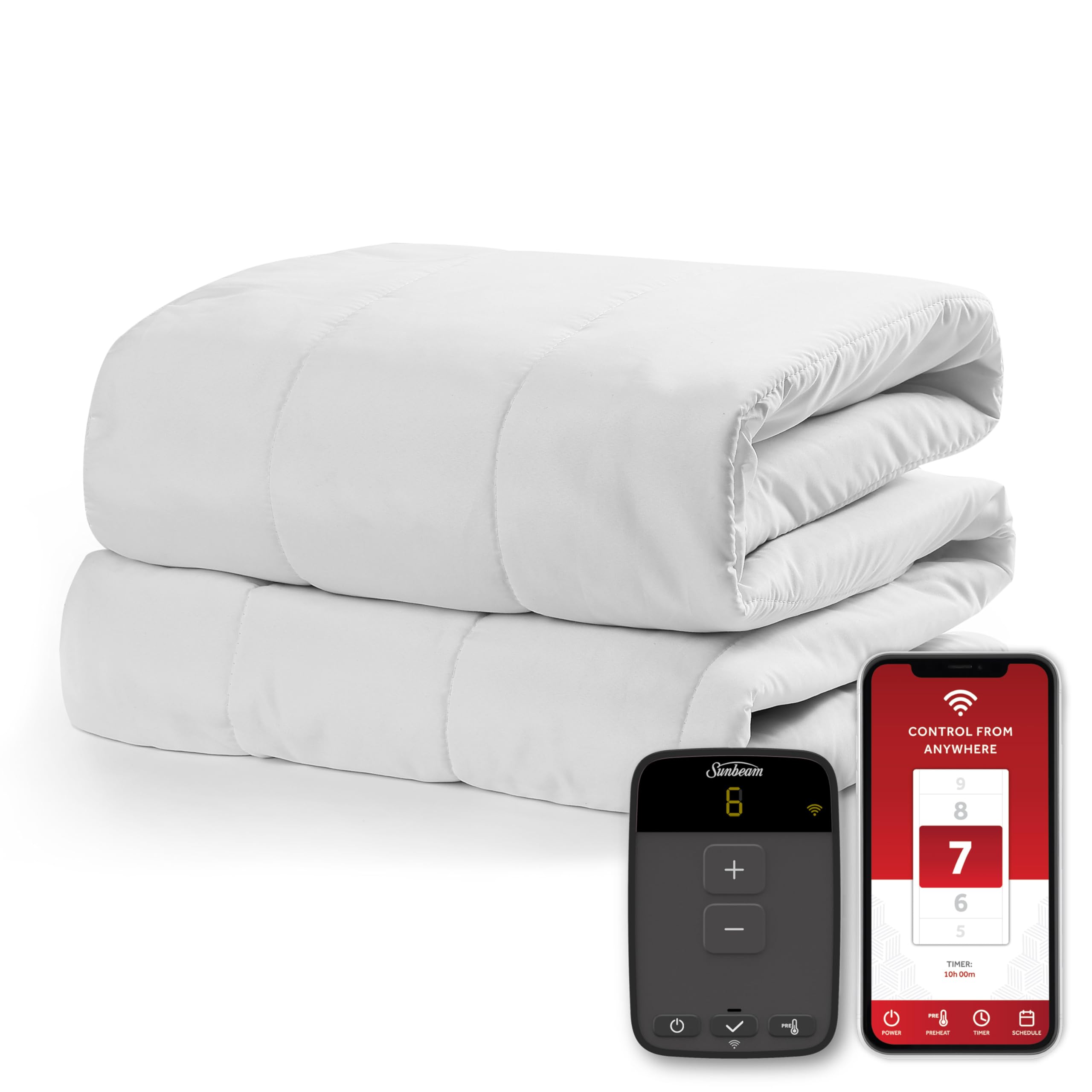 Colchón Sunbeam, Manta Eléctrica Con Conexión Wi-fi, Doble - Venta Internacional.