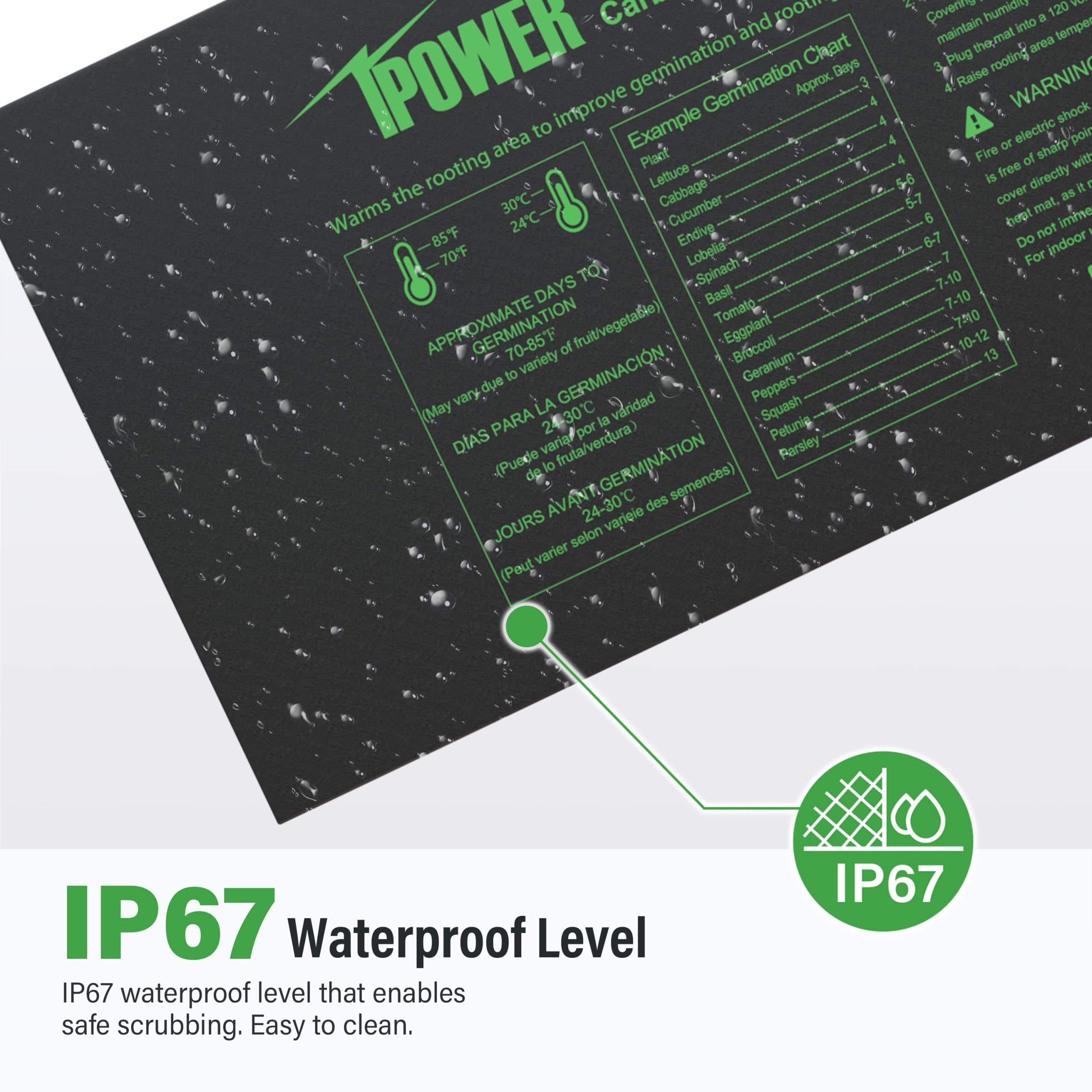 Foto 4 pulgar | Alfombrilla Térmica Ipower De Seedling Con Doble Temperatura Digital, 48 X 20 - Venta Internacional.