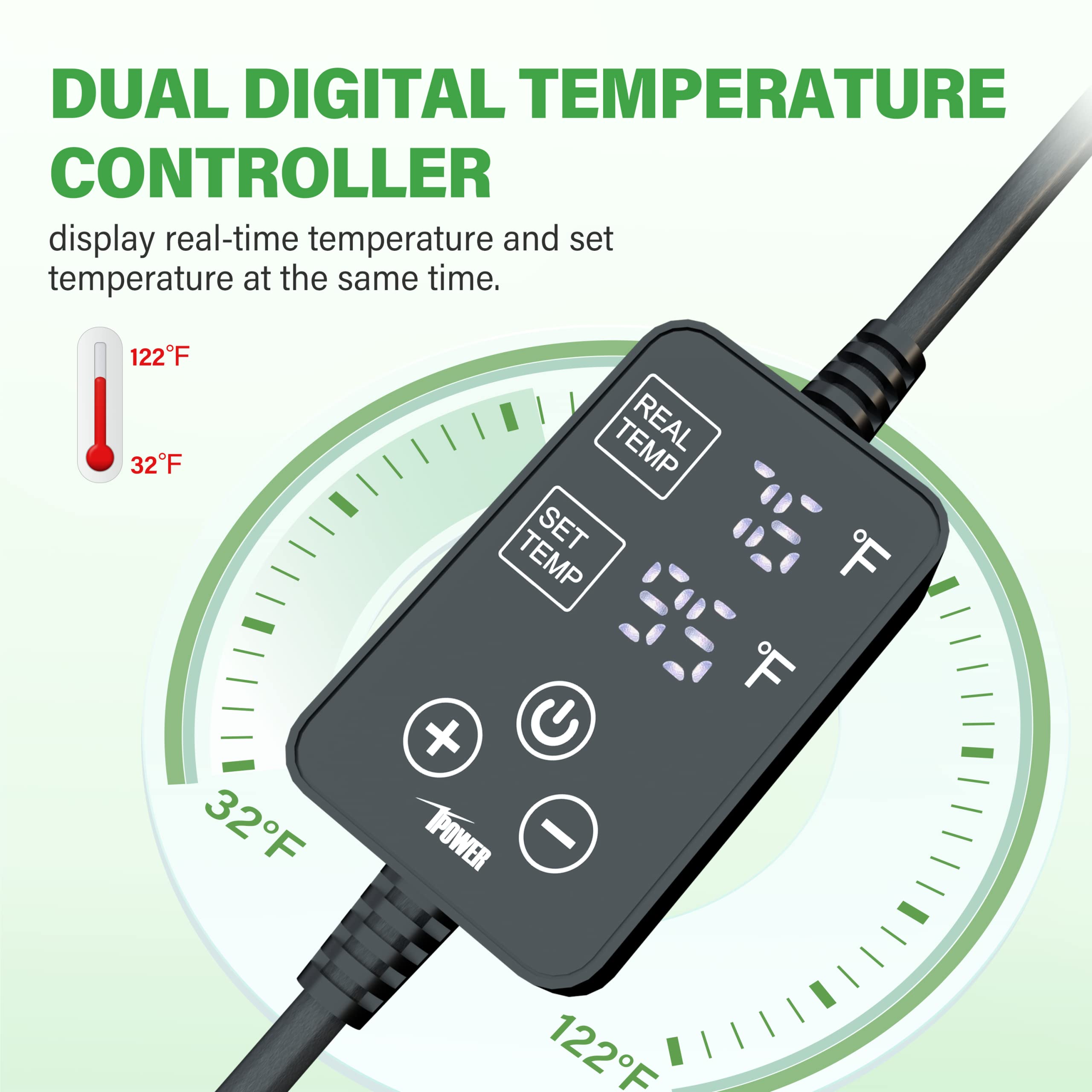Foto 6 pulgar | Alfombrilla Térmica Ipower De Seedling Con Doble Temperatura Digital, 48 X 20 - Venta Internacional.