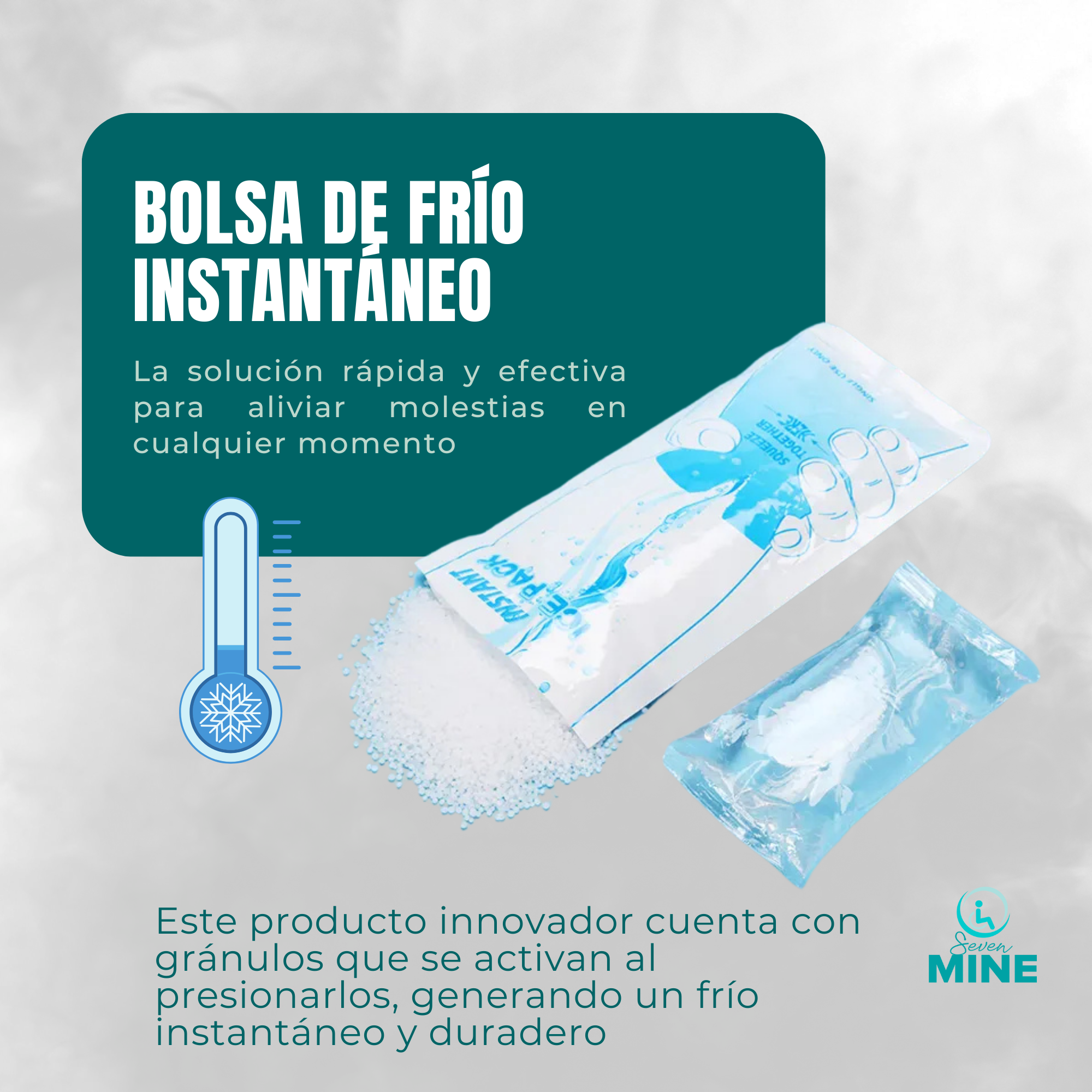 Foto 4 pulgar | 5 Bolsas De Hielo Instantáneo – Compresas Frías Portátiles Para Alivio Del Dolor En Rodilla, Espalda Y Cuello. 15x1