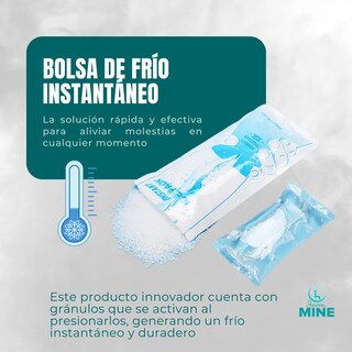 Foto 3 | 5 Bolsas De Hielo Instantáneo – Compresas Frías Portátiles Para Alivio Del Dolor En Rodilla, Espalda Y Cuello. 15x1