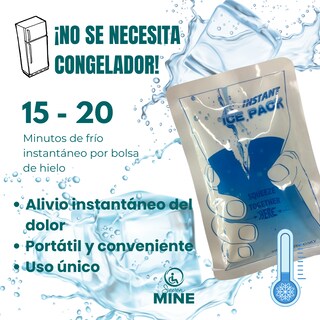 Foto 4 | 5 Bolsas De Hielo Instantáneo – Compresas Frías Portátiles Para Alivio Del Dolor En Rodilla, Espalda Y Cuello. 15x1