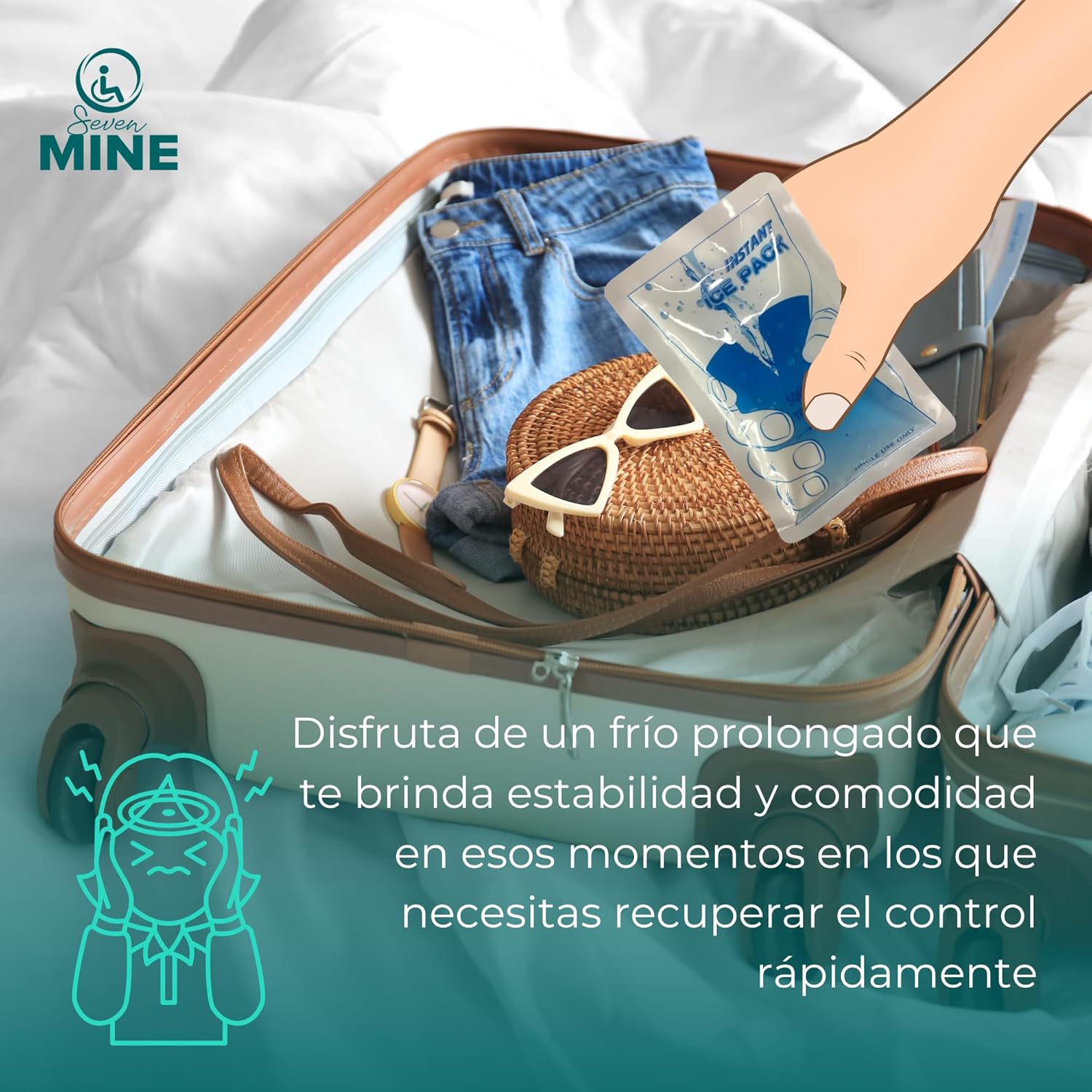 Foto 6 pulgar | 5 Bolsas De Hielo Instantáneo – Compresas Frías Portátiles Para Alivio Del Dolor En Rodilla, Espalda Y Cuello. 15x1