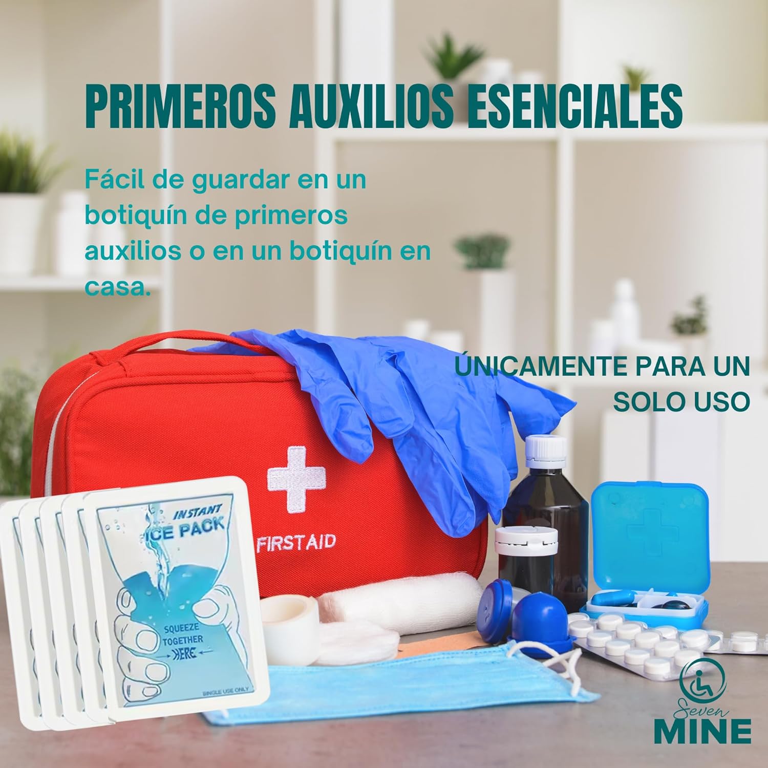 Foto 7 pulgar | 5 Bolsas De Hielo Instantáneo – Compresas Frías Portátiles Para Alivio Del Dolor En Rodilla, Espalda Y Cuello. 15x1