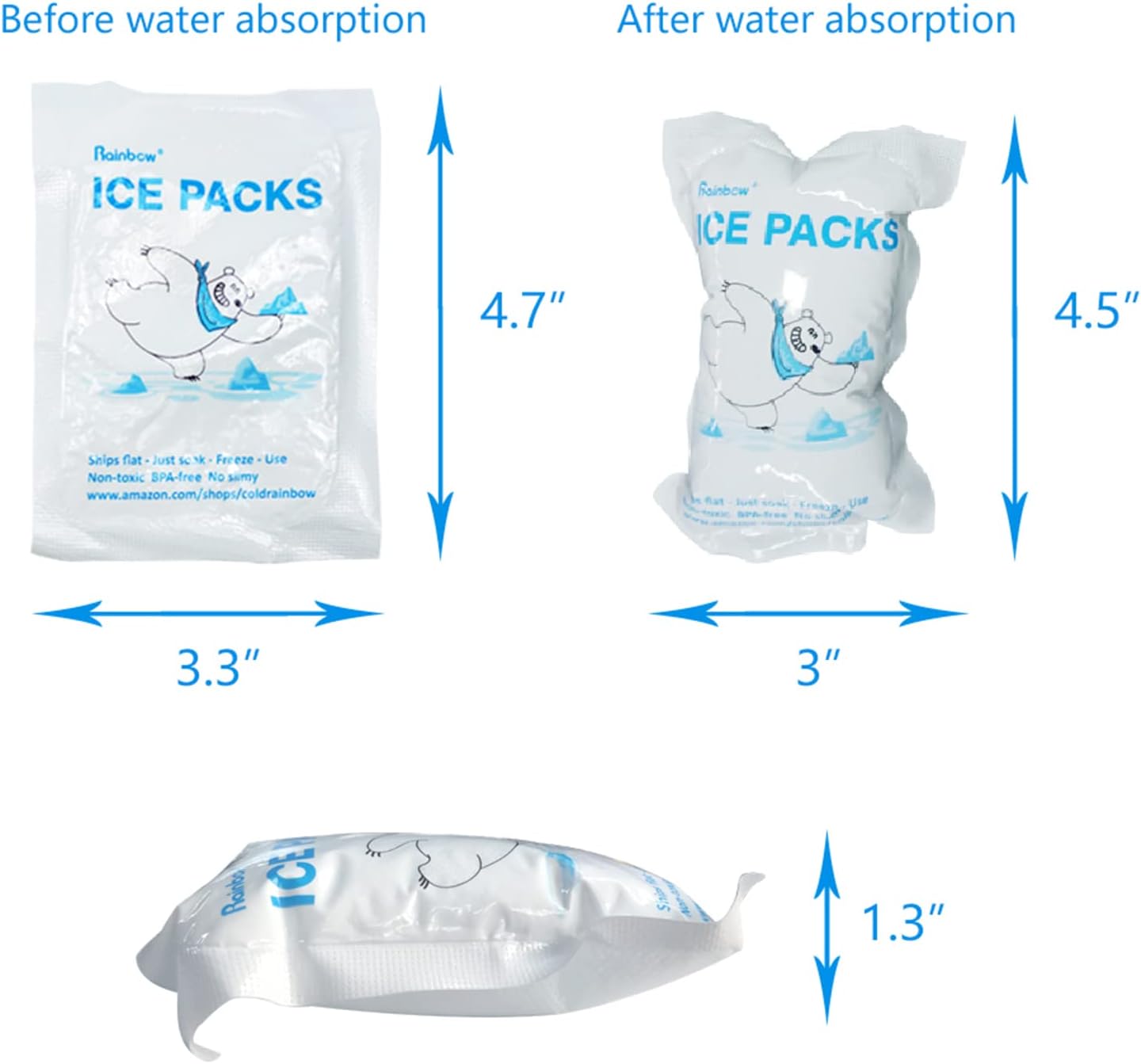 Foto 3 pulgar | 5 Bolsas De Hielo Instantáneo – Compresas Frías Portátiles Para Alivio Del Dolor En Rodilla, Espalda Y Cuello.  (2