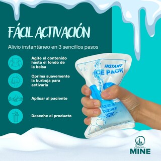 Foto 5 | 5 Bolsas De Hielo Instantáneo – Compresas Frías Portátiles Para Alivio Del Dolor En Rodilla, Espalda Y Cuello. (2