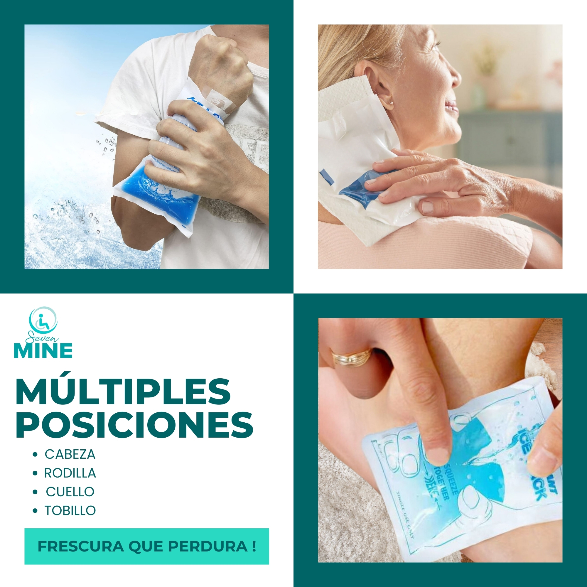 Foto 9 pulgar | 5 Bolsas De Hielo Instantáneo – Compresas Frías Portátiles Para Alivio Del Dolor En Rodilla, Espalda Y Cuello.  (2