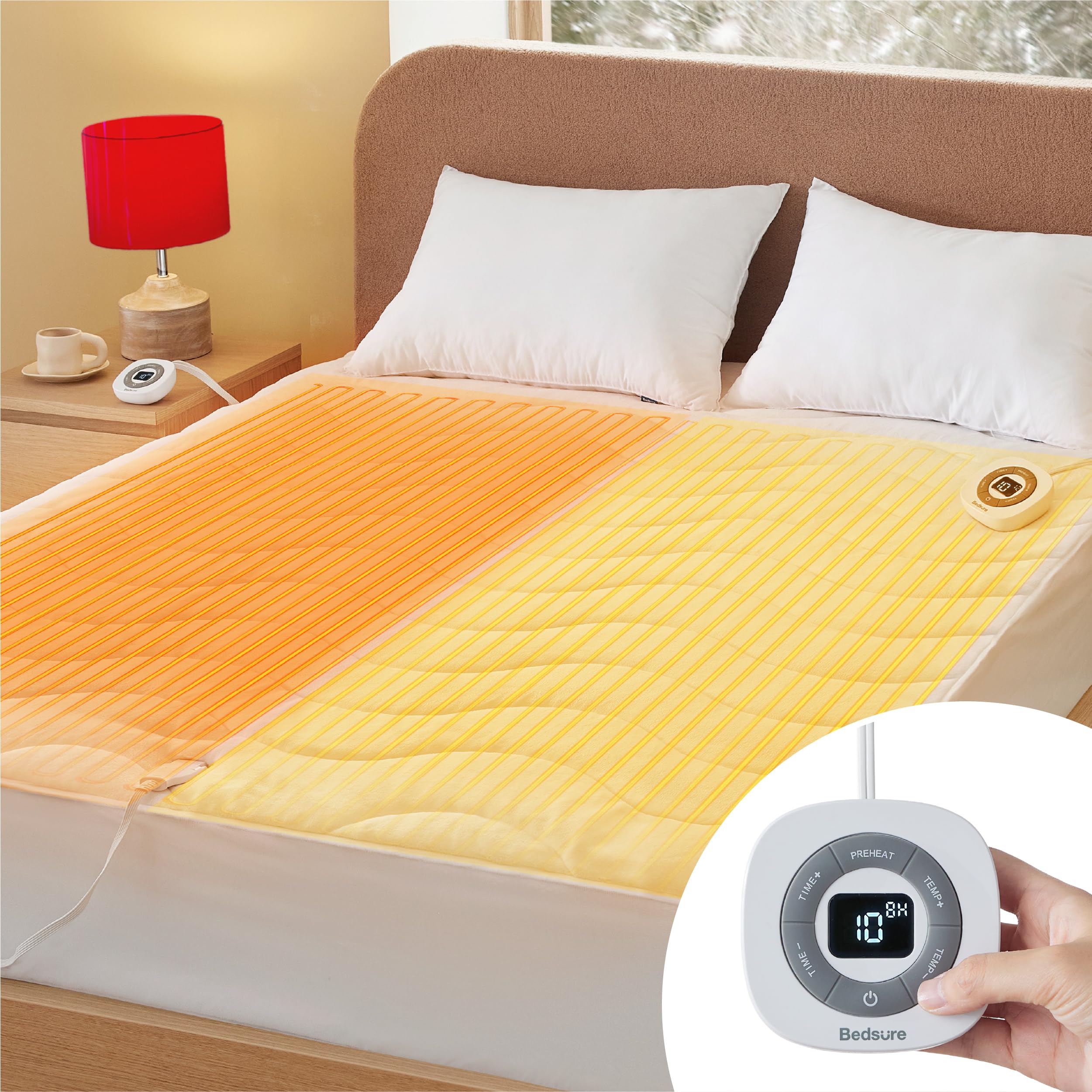 Foto 1 | Funda De Colchón Con Calefacción Bedsure King Con Memoria Y Precalentamiento De 10 Grados - Venta Internacional.