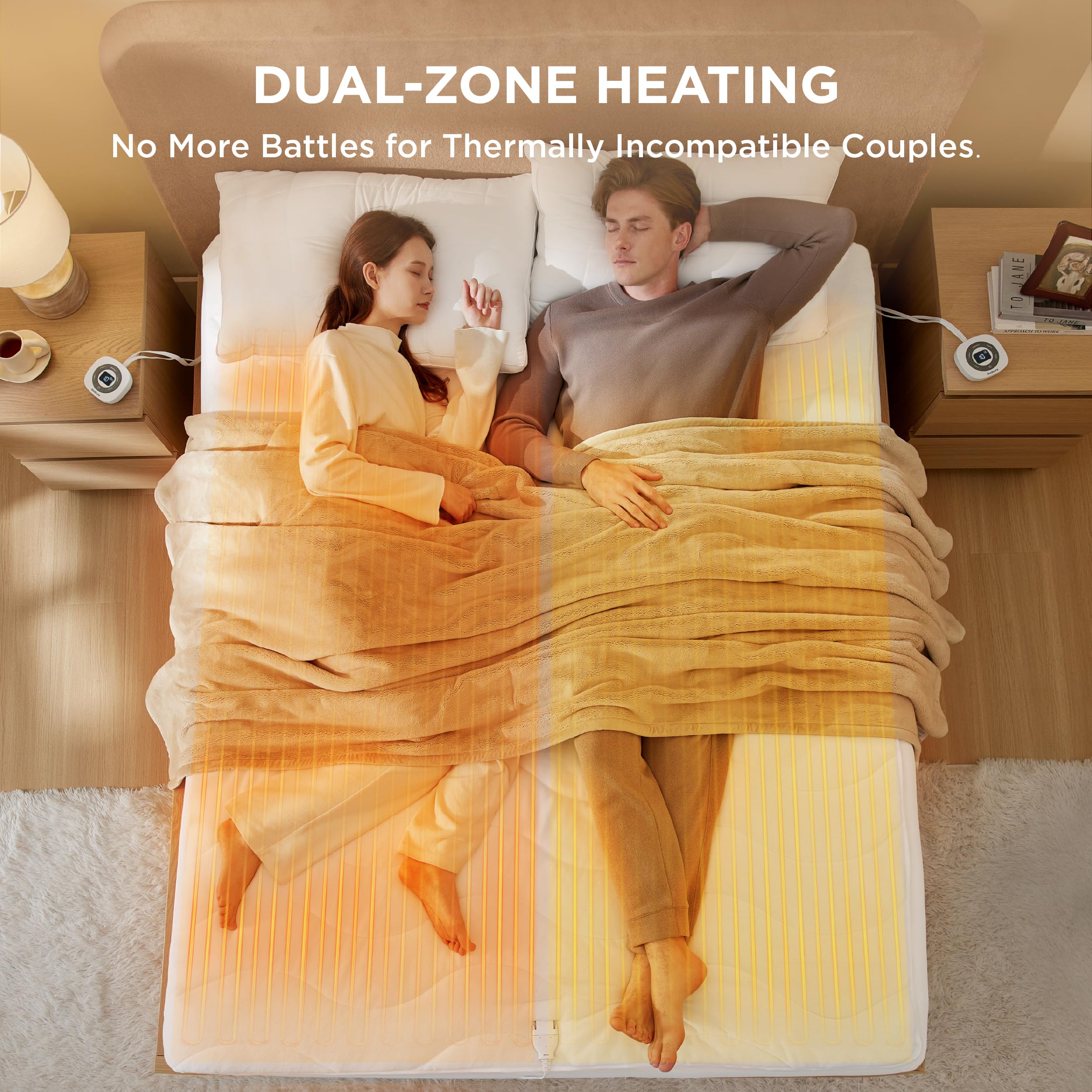 Foto 5 pulgar | Funda De Colchón Con Calefacción Bedsure King Con Memoria Y Precalentamiento De 10 Grados - Venta Internacional.