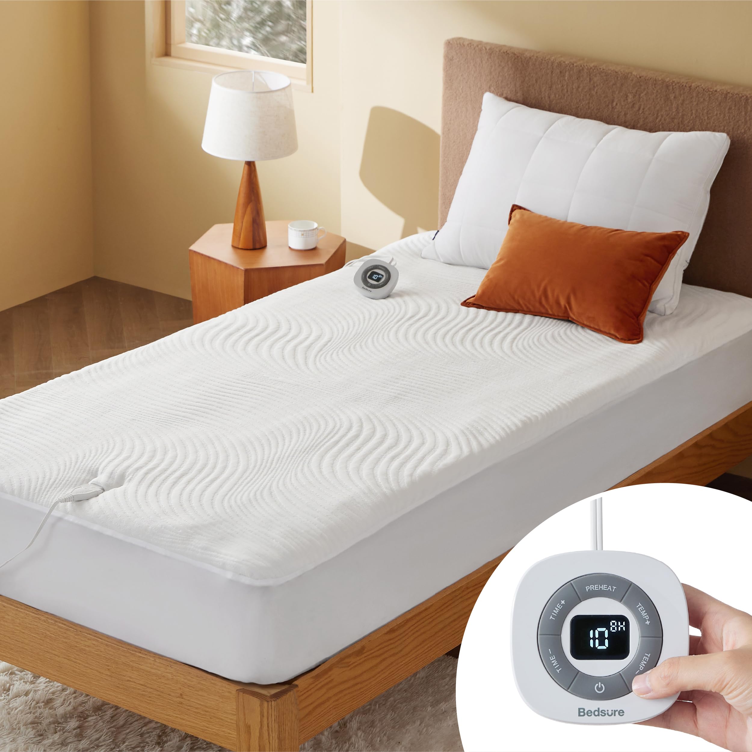 Foto 1 | Funda De Colchón Con Calefacción Bedsure Twin Con Memoria Y Precalentamiento De 10 Grados - Venta Internacional.