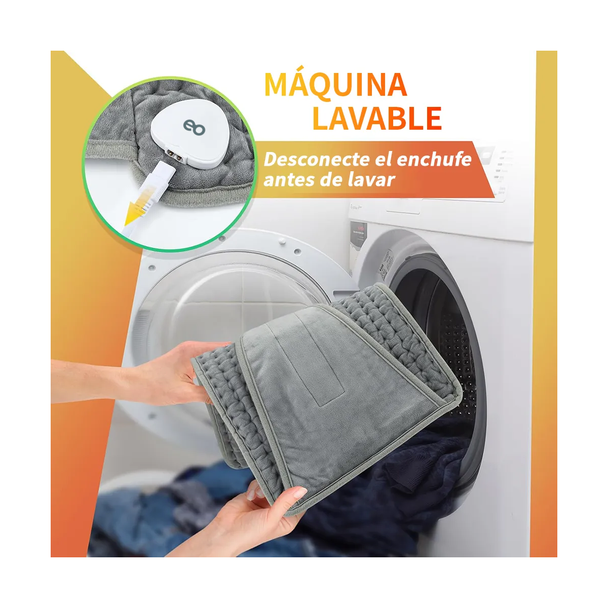 Foto 4 pulgar | Almohadilla Térmica Cojín Eléctrico Eo Safe Imports Esi-19768 Gris