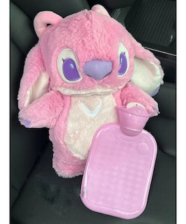 Foto 4 | Stitch Bolsa De Agua Caliente Peluche Belug 2pz Rosa