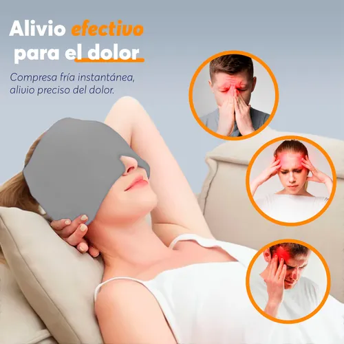 Foto 4 pulgar | Gorro Para Migraña Archy Antifaz De Gel Ojeras Terapia Frio Y Calor Dolor Cabeza Anti Estres Relajante Mascara Reuti