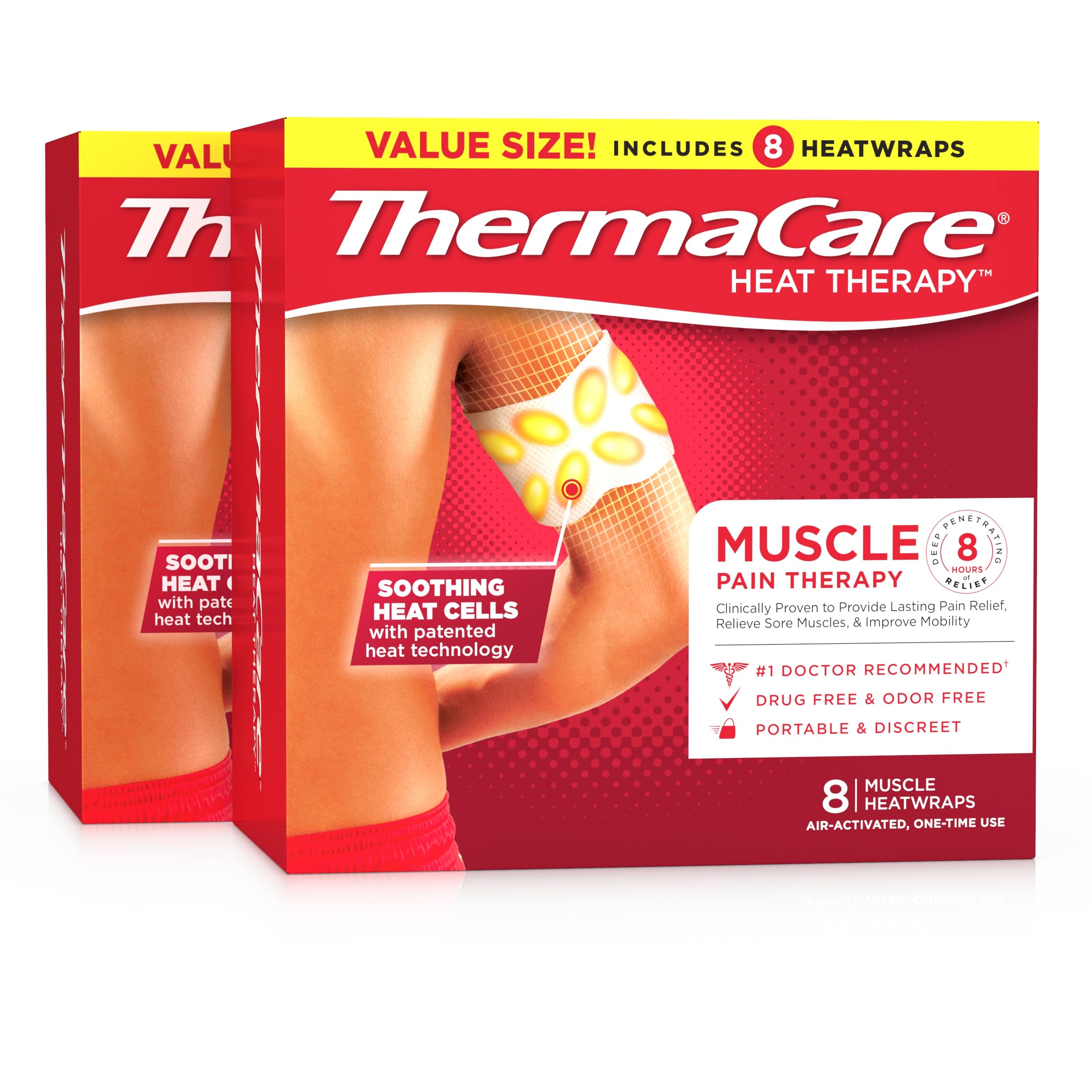 Foto 2 pulgar | Almohadillas Térmicas Thermacare Portable Muscle Therapy  8 Unidades - Venta Internacional.