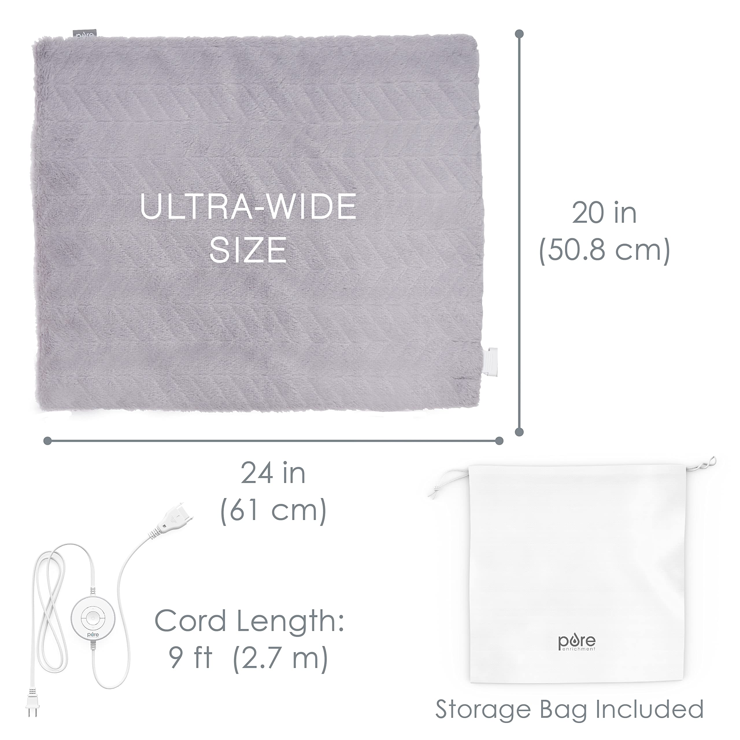 Foto 7 pulgar | Almohadilla Térmica Pure Enrichment Pureradiance Ultra-wide 20x24 - Venta Internacional.