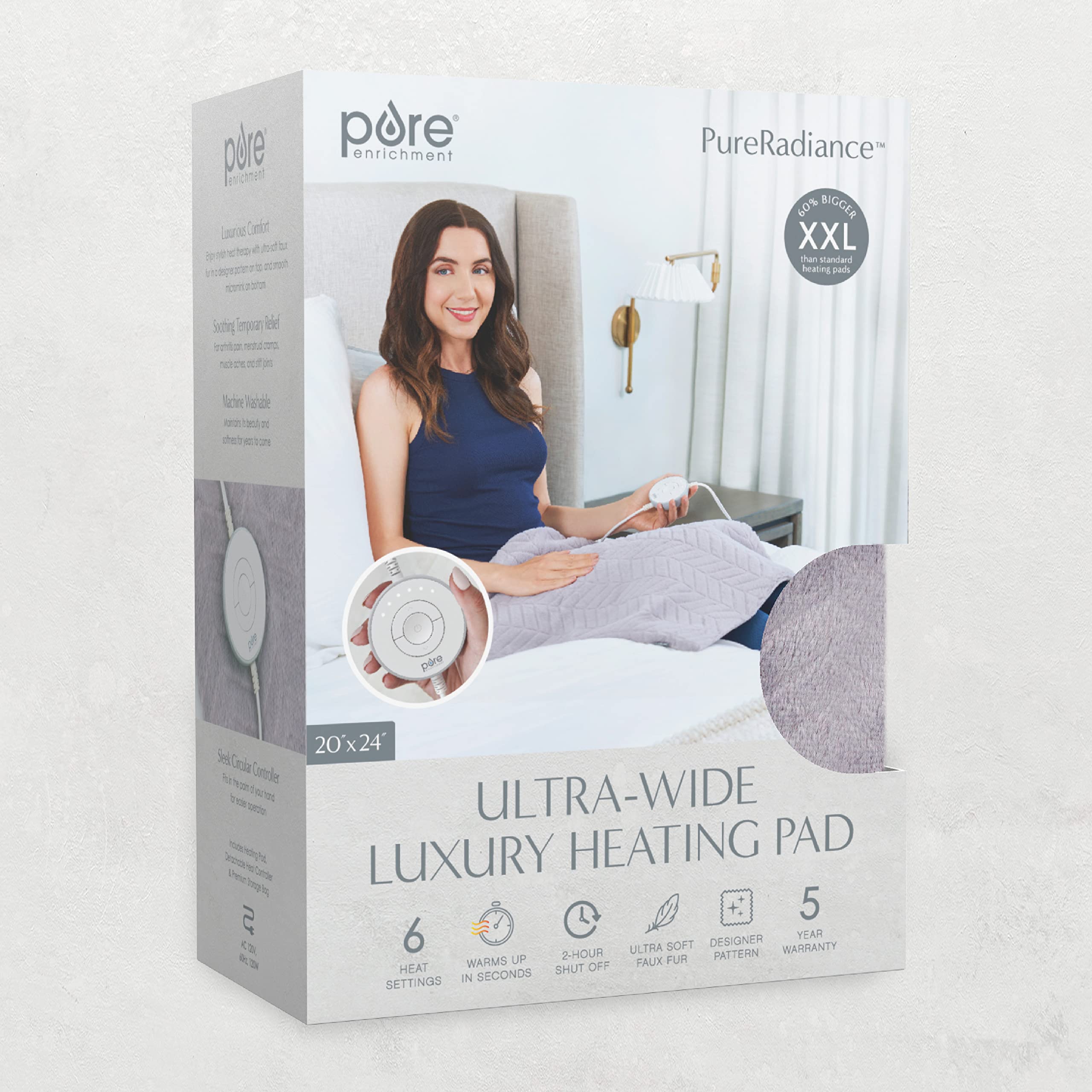 Foto 8 pulgar | Almohadilla Térmica Pure Enrichment Pureradiance Ultra-wide 20x24 - Venta Internacional.